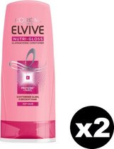L'OREAL Elvive Nutri-Gloss Conditioner - Voor Zijdezacht Glanzend Haar - Tegen Dofheid - 200ml X 2