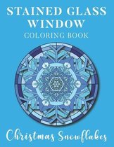 Stained Glass Window Coloring Book Christmas Snowflakes