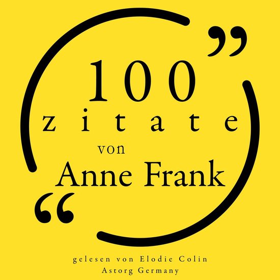 100 Zitate von Anne Frank - cover