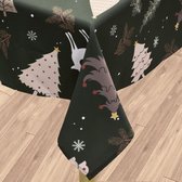 Kerst Tafelkleed PR 220x130cm Print Green Forest (00752B)