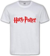 Wit T shirt met Rode Tekst "Harry Potter " ronde hals / Size XXXL