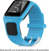 Blauw bandje geschikt voor Tomtom Runner 1 & Multi-Sport 1 - horlogeband - polsband - strap - horlogebandje - blue