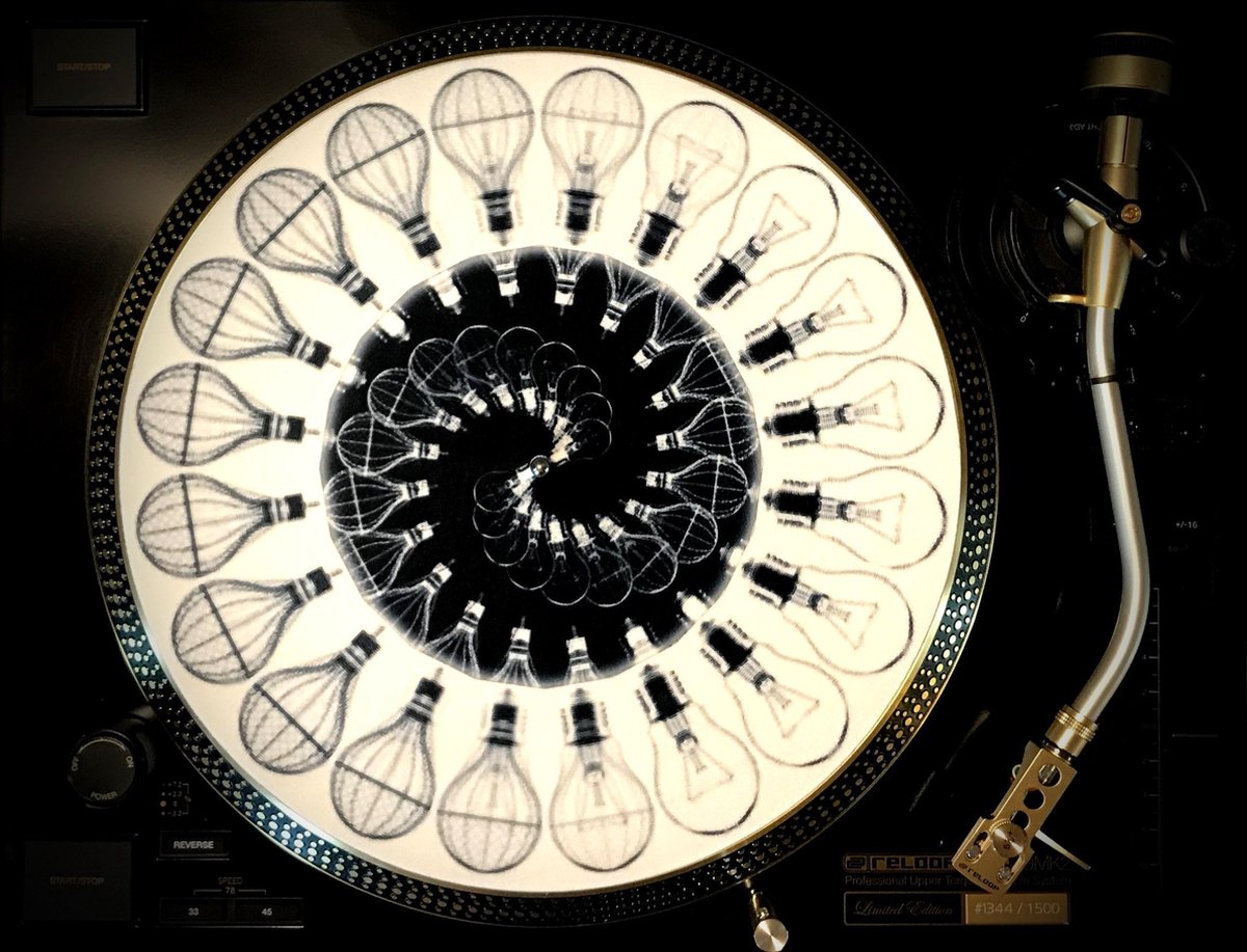 TRAVELING LIGHT 2 Felt Zoetrope Turntable Slipmat Glow in the Dark 12