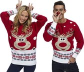 Foute Kersttrui Dames & Heren - Christmas Sweater "Rudolf" - Mannen & Vrouwen Maat XXXXL