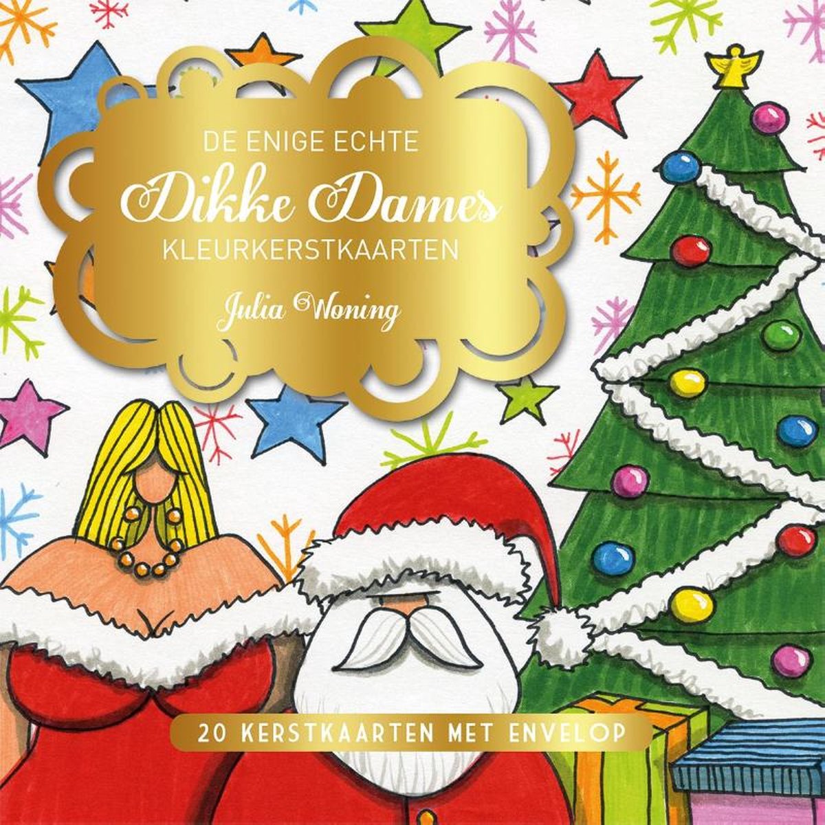 De enige echte Dikke Dames kleurkerstkaarten