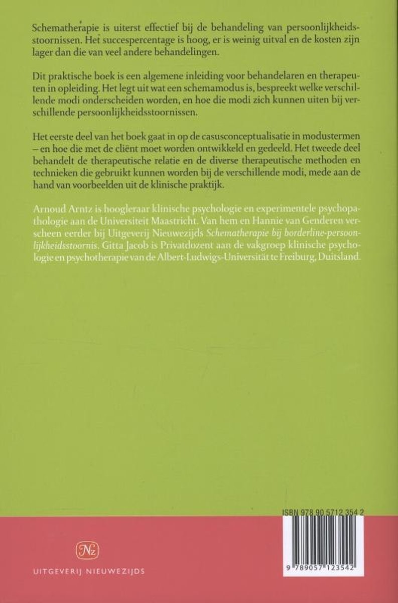 Schematherapie - back cover