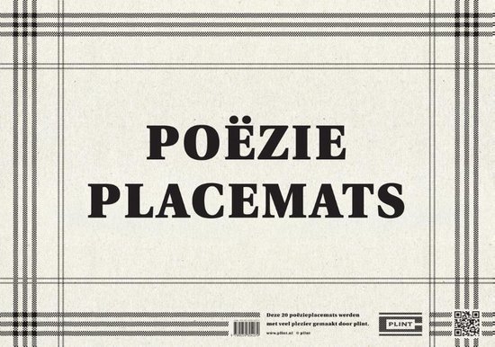 Cover van het boek 'Poezie placemats Plint met 20 gedichten'