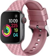 Rhombic silicone band - roze - Geschikt voor Apple Watch