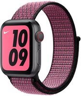 Nylon sport loop band - roze blast echte bes - Geschikt voor Apple Watch