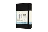 Moleskine 12 MND Agenda - 2021 - Maandelijks - Pocket (9x14 cm) - Zwart - Harde Kaft