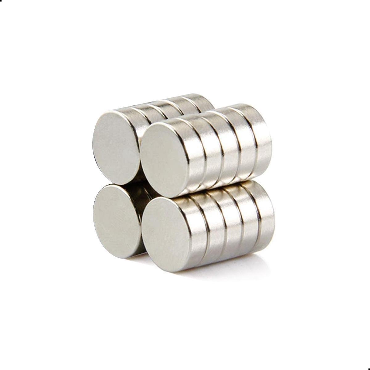 Whiteboard & Koelkastmagneten - 20 stuks - 8 x 2 mm - Zilver - Koelkast Magneet - Magneten - Merkloos