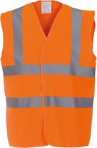 Fluorescerend Oranje Reflecterend Wegenbouw Veiligheidsvest - One size fits all | Fluorescerend | Veiligheids Vest | Veiligheidshesje | Wegwerkersvest | Werkkleding | Hesje voor Klussen | Veiligheid | Pech | BHV | Fluor | Werkkleding en Bescherming