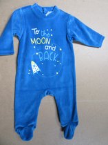 wiplala pyjama velour to the moon and back  6 maand