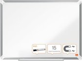 Nobo Premium Plus Magnetisch Whiteboard Staal Met Accessoire Houder - Inclusief Whiteboard Marker - 600x450mm - Ideaal Voor Kantoor Of Thuiskantoor