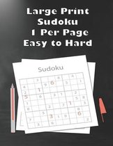 Large Print Sudoku 1 Per Page Easy to Hard