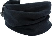 Nekwarmer Multicol Polar Fleece / Unisex Col Sjaal voor Dames en Heren / Verstelbaar met Clip / Zwart