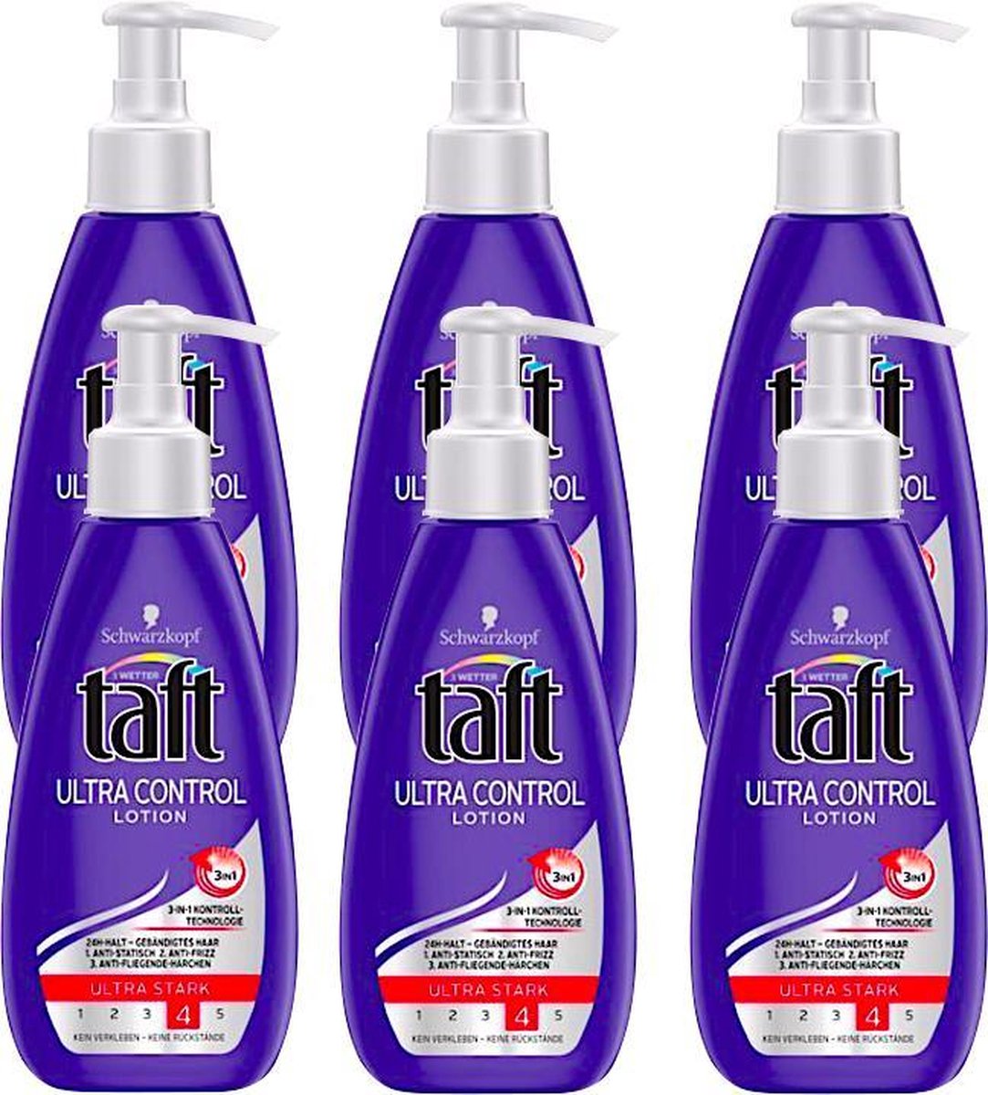 Taft Ultra Control Strong Hold No. 4 Lotion pour les Cheveux - 6 x 150 ml |  bol