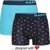 Happy Shorts 2-Pack Boxershorts Heren Mini Palmbomen - Maat  XL