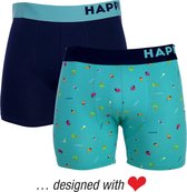 Happy Shorts 2-Pack Boxershorts Heren Beach - Maat  XL