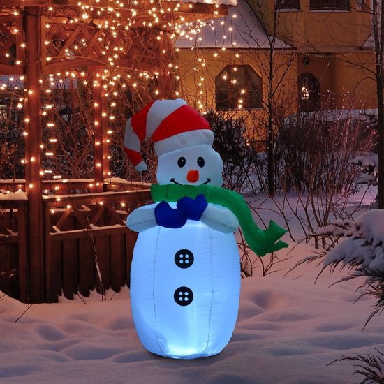 Opblaasbare sneeuwman Sneeuwman Sneeuwpop Kerstversiering Kerst