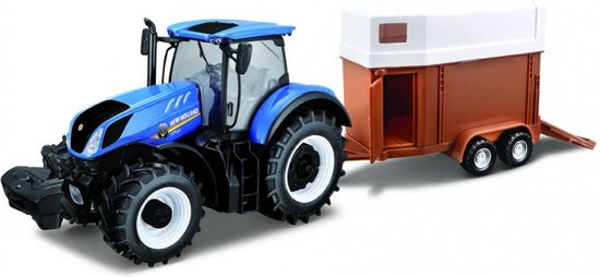Bburago: Tracteur: New Holland + remorque échelle 1:32