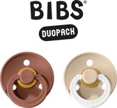 BIBS Fopspeen - Maat 2 (6-18 maanden) DUOPACK - Woodchuck & Vanilla Night - BIBS tutjes - BIBS sucettes