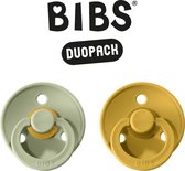 BIBS Fopspeen - Maat 2 (6-18 maanden) DUOPACK - Sage & Oker - BIBS tutjes - BIBS sucettes