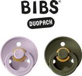 Bibs fopspeen - maat 2 6-18 maanden - 2 stuks - lilac - hunter green