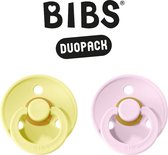 BIBS Fopspeen - Maat 2 (6-18 maanden) DUOPACK - Sunshine & Baby Pink - BIBS tutjes - BIBS sucettes