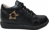 Falcotto leopard ster lederen veter schoenen 1431 zwart mt 22