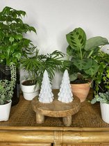 Kerstboom kaars - Grijs