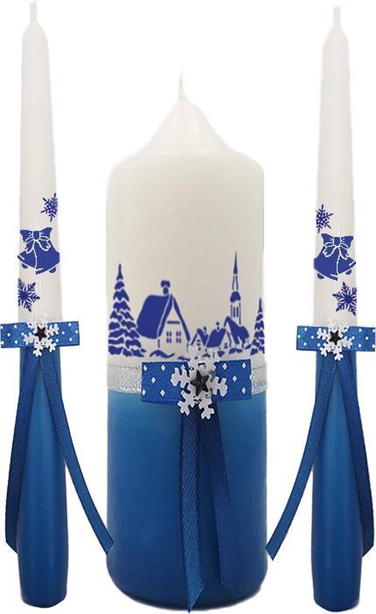 Kerstkaarsen, Kerst Cadeau set van 3 stuks