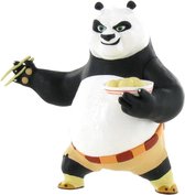 Kung Fu Panda - Panda Po eet noodles - in vechtspositie - 10 cm - Dreamworks - Speelfiguurtje
