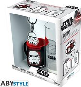 STAR WARS - Pck Glass 29cl + Keyring + Mini Mug "Trooper