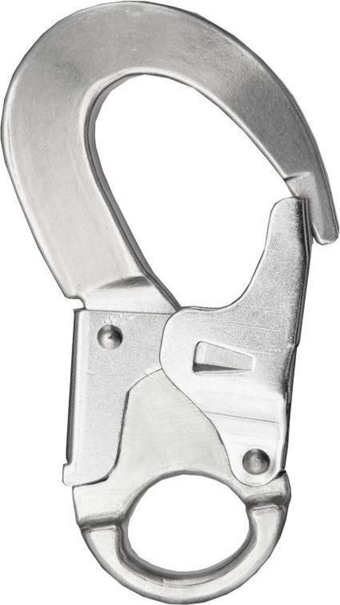 Lanex AZ002A; Aluminium karabijnhaak met slot - zilvergrijs