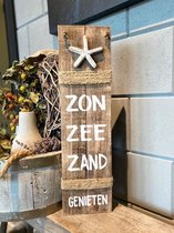 Tekstbord zon zee zand / mooie tekst / moederdag cadeautje / vaderdag / verjaardag / cadeau / landelijk stoer en sfeervol