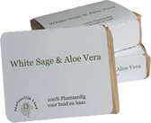 Shampoo Bar - Aloe Vera - White Sage - Natuurlijke douche en hand Zeep - Biologische ingrediënten - Duurzaam cadeautje - Gemaakt in NL -  Plasticvrij - Vegan - Bella’s Gift