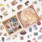 Washi stickers | bullet journal & planner stickers | doosje met 200 stickers | vintage.