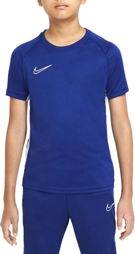 Nike Dry Academy Sportshirt - Maat 128 - Unisex - donker blauw,wit  S-128/140 | bol.com