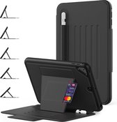 Dasaja – iPad mini 4 / 5 Hoes -  Magnetische 5 standen Case - met kaarthouder –  3 lagen iPad bescherming - Zwart