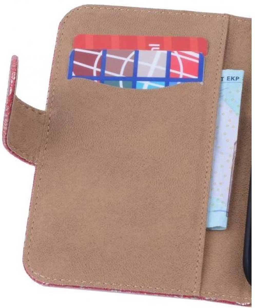 Lace Bookstyle Hoesje - Wallet Case Telefoonhoesjes - Geschikt voor Sony Xperia E4g Rood