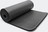 Yogamat, Fitnessmat zwart 180 x 60 x 1,5 cm gymnastiekmat fitness yoga gym joga vloermat fitniss sportmat fitnis - Multistrobe