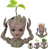 Groot Planter Pot Flowerpot Baby Groot  Pen Pot Pencil Holder  (Hands Up Groot)