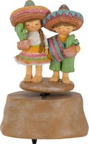 J-Line Muziekdoos Mexicaan Cactus Hars Mix Set van 2 stuks