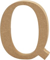 Letter, Q, H: 8 cm, dikte 1,5 cm, 1 stuk