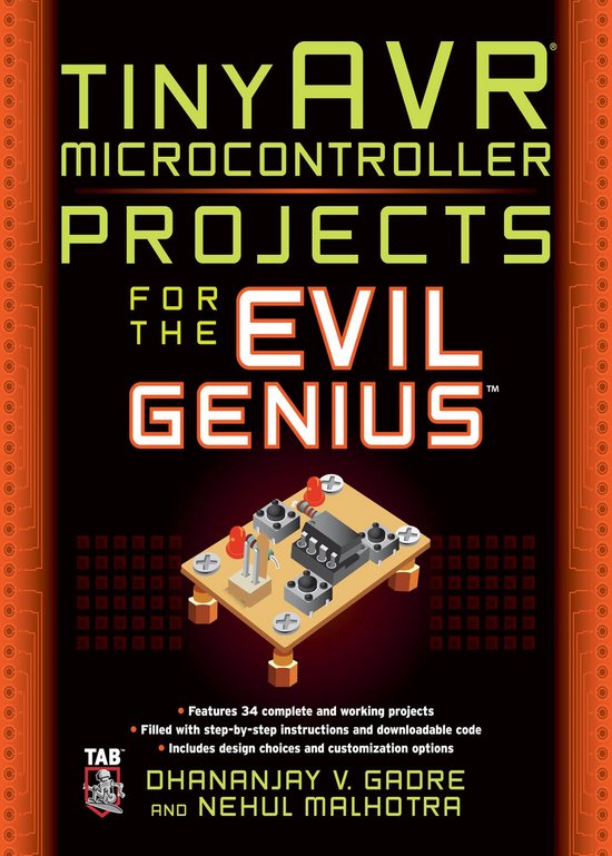 tinyAVR Microcontroller Projects for the Evil Genius - cover