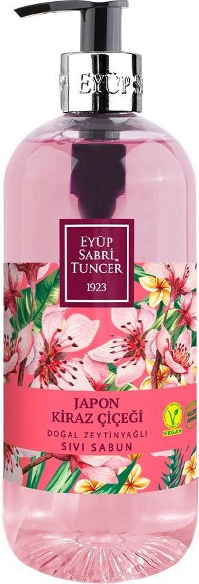 Eyüp Sabri Tuncer – Japanse kersenbloesem - 100% Natuurlijke Handzeep met pomp – 500 ML