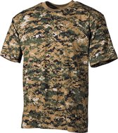 MFH US T-Shirt - korte mouw - Woodland digital - 170 g/m² - MAAT L