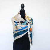 100% hoge kwaliteit zijden sjaal / klassieke Emma-stijl vierkant 110 x 110