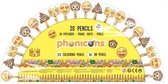 Phonicons Potlodenset Junior Hout Geel 20-delig